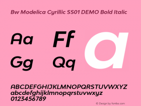 Bw Modelica Cyrillic SS01 DEMO Bold Italic Version 3.000;PS 003.000;hotconv 1.0.88;makeotf.lib2.5.64775 Font Sample