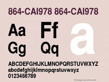 864-CAI978 864-CAI978 864-CAI978 Font Sample