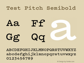 Test Pitch Semibold Version 1.002;PS 1.0;hotconv 16.6.51;makeotf.lib2.5.65220 Font Sample