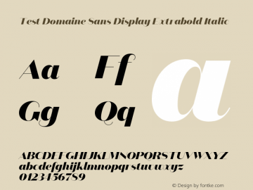 Test Domaine Sn Disp ExB It Version 1.005;PS 1.000;hotconv 16.6.54;makeotf.lib2.5.65590 Font Sample