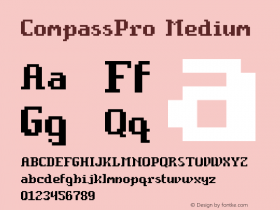 CompassPro Version 001.000 Font Sample