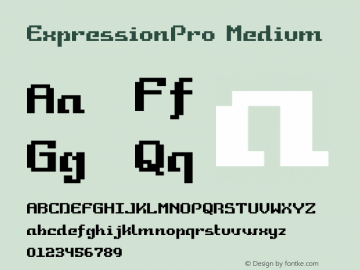 ExpressionPro Version 001.000 Font Sample