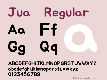 Jua Regular Version 1.00 Font Sample