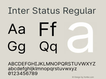 Inter Status Regular Version 2.006;hotconv 1.0.109;makeotfexe 2.5.65596 Font Sample