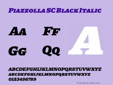 Piazzolla SC Black Italic Version 1.300图片样张