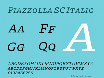 Piazzolla SC Italic Version 1.300图片样张