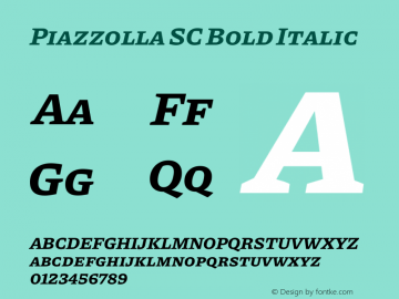 Piazzolla SC Bold Italic Version 1.300图片样张