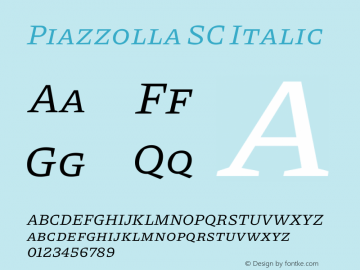 Piazzolla SC Italic Version 1.300图片样张