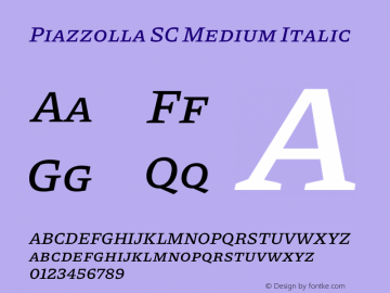 Piazzolla SC Medium Italic Version 1.300图片样张