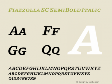 Piazzolla SC SemiBold Italic Version 1.300图片样张