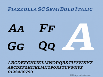 Piazzolla SC SemiBold Italic Version 1.310图片样张