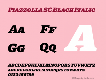 Piazzolla SC Black Italic Version 1.310图片样张