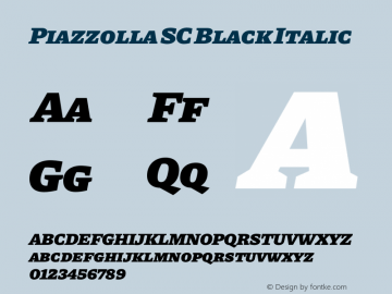 Piazzolla SC Black Italic Version 1.320图片样张