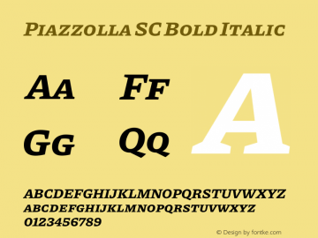 Piazzolla SC Bold Italic Version 1.320图片样张