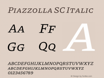 Piazzolla SC Italic Version 1.320图片样张