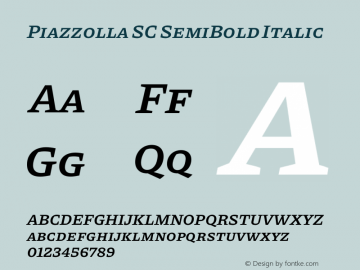 Piazzolla SC SemiBold Italic Version 1.320图片样张