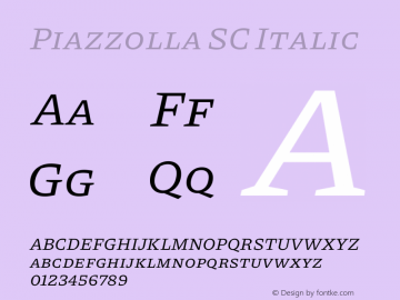 Piazzolla SC Italic Version 1.320图片样张