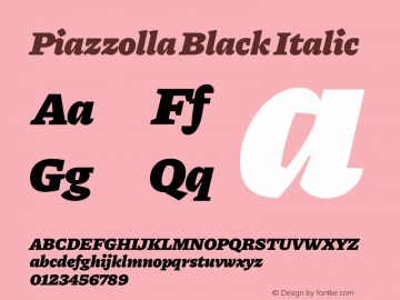 Piazzolla Black Italic Version 1.330图片样张