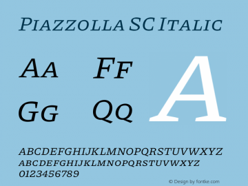 Piazzolla SC Italic Version 1.330图片样张