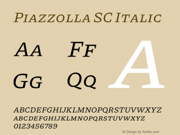 Piazzolla SC Italic Version 1.330图片样张