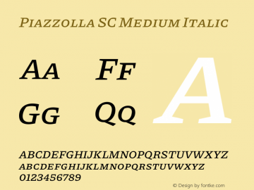 Piazzolla SC Medium Italic Version 1.330图片样张