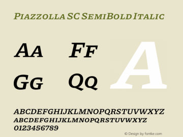 Piazzolla SC SemiBold Italic Version 1.330图片样张