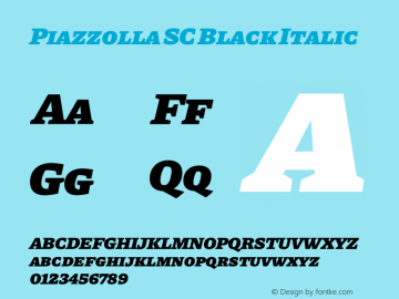 Piazzolla SC Black Italic Version 1.340图片样张