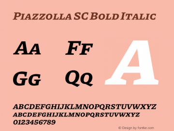 Piazzolla SC Bold Italic Version 1.340图片样张