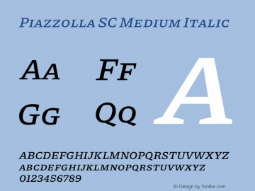 Piazzolla SC Medium Italic Version 1.340图片样张