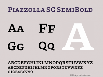 Piazzolla SC SemiBold Version 1.340图片样张
