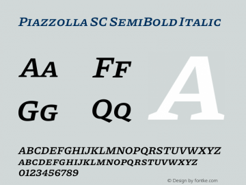 Piazzolla SC SemiBold Italic Version 1.340图片样张