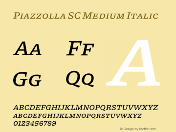 Piazzolla SC Medium Italic Version 1.340图片样张