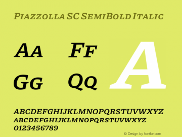 Piazzolla SC SemiBold Italic Version 1.340图片样张