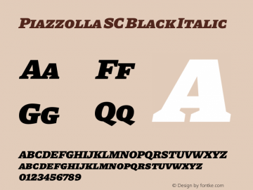 Piazzolla SC Black Italic Version 1.350图片样张