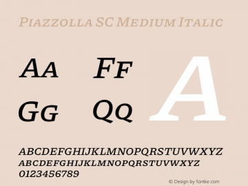 Piazzolla SC Medium Italic Version 1.350图片样张