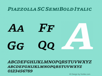 Piazzolla SC SemiBold Italic Version 1.350图片样张