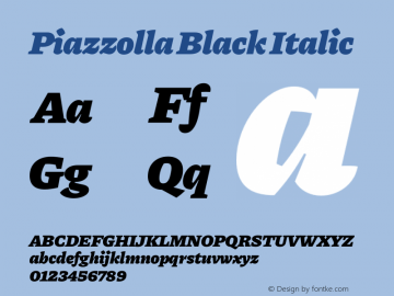 Piazzolla Black Italic Version 2.000图片样张