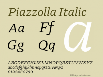 Piazzolla Italic Version 2.000图片样张