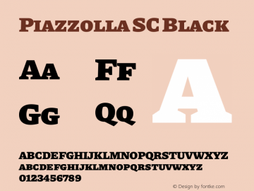 Piazzolla SC Black Version 2.000 Font Sample
