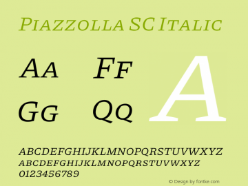 Piazzolla SC Italic Version 2.000图片样张