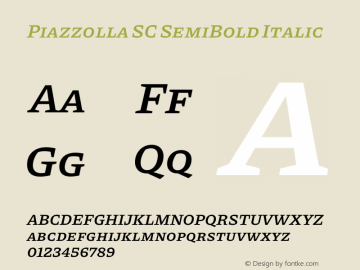 Piazzolla SC SemiBold Italic Version 2.000图片样张