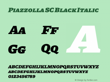 Piazzolla SC Black Italic Version 2.000图片样张