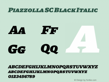 Piazzolla SC Black Italic Version 2.002图片样张