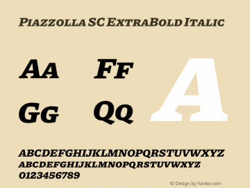 Piazzolla SC ExtraBold Italic Version 2.002图片样张