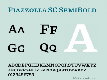 Piazzolla SC SemiBold Version 2.002图片样张
