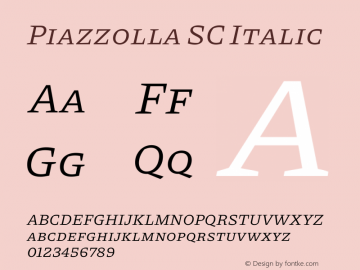 Piazzolla SC Italic Version 2.002图片样张
