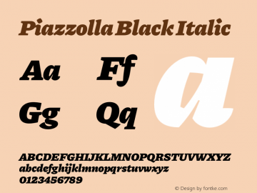 Piazzolla Black Italic Version 2.003图片样张