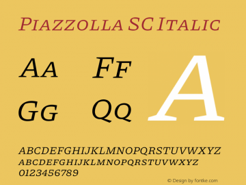 Piazzolla SC Italic Version 2.003图片样张