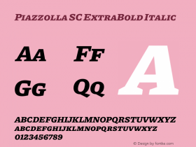 Piazzolla SC ExtraBold Italic Version 2.003图片样张