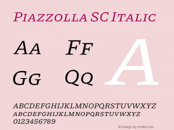 Piazzolla SC Italic Version 2.003图片样张